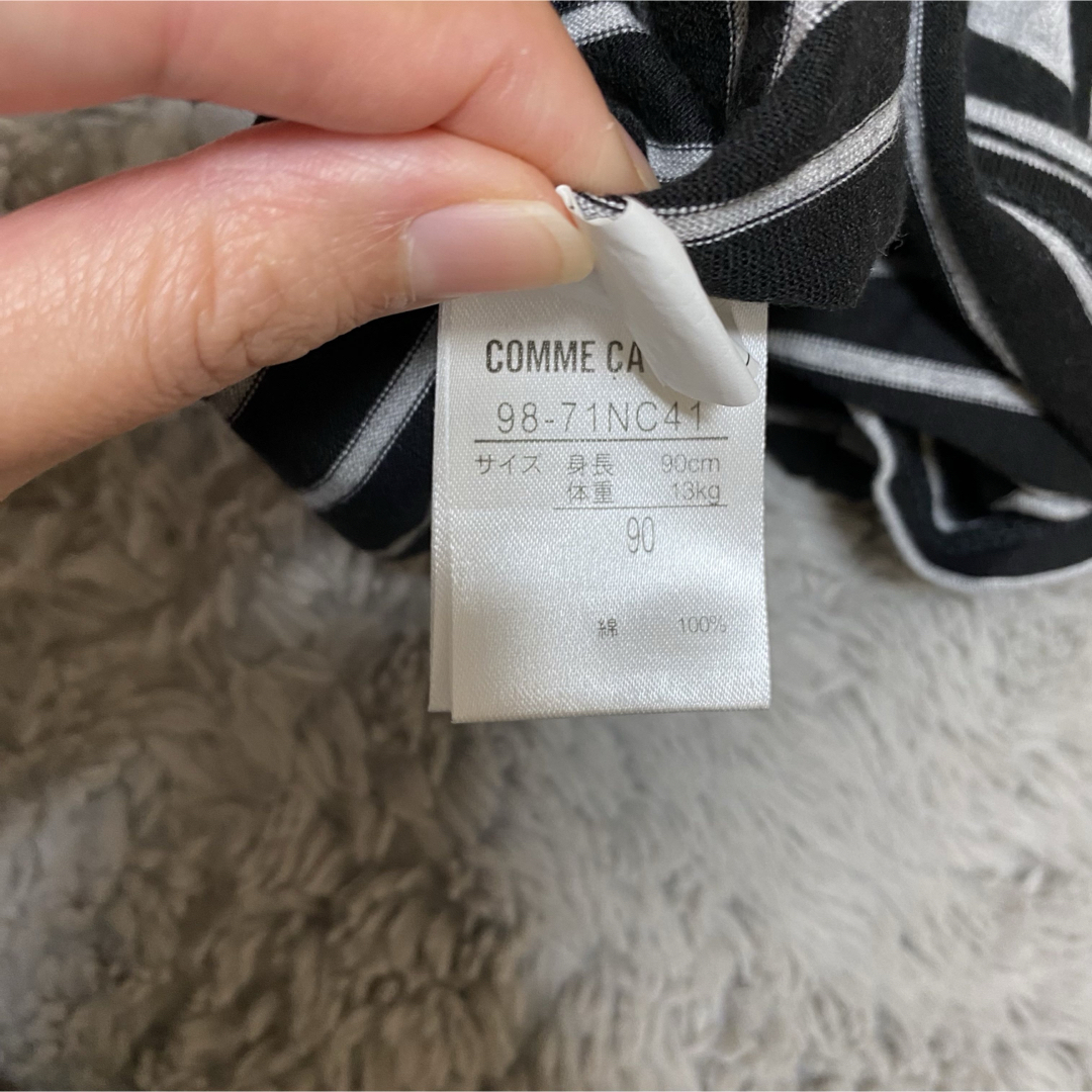 COMME CA ISM(コムサイズム)の【コムサイズム】ボーダーTシャツ　size:90 キッズ/ベビー/マタニティのキッズ服女の子用(90cm~)(Tシャツ/カットソー)の商品写真