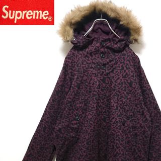 シュプリーム(Supreme)の希少　シュプリーム ヒョウ レオパード 総柄 カモ フーディ ジャケット(ブルゾン)