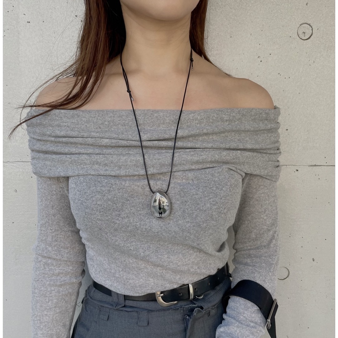 TODAYFUL(トゥデイフル)の【NEW】Drop×本革 Leather Necklace レディースのアクセサリー(ネックレス)の商品写真