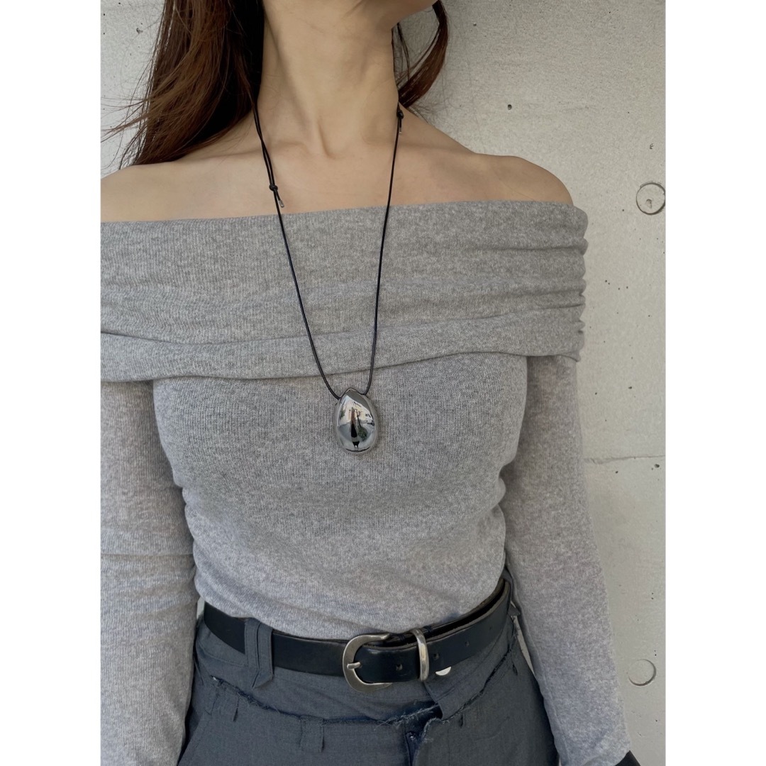 TODAYFUL(トゥデイフル)の【NEW】Drop×本革 Leather Necklace レディースのアクセサリー(ネックレス)の商品写真