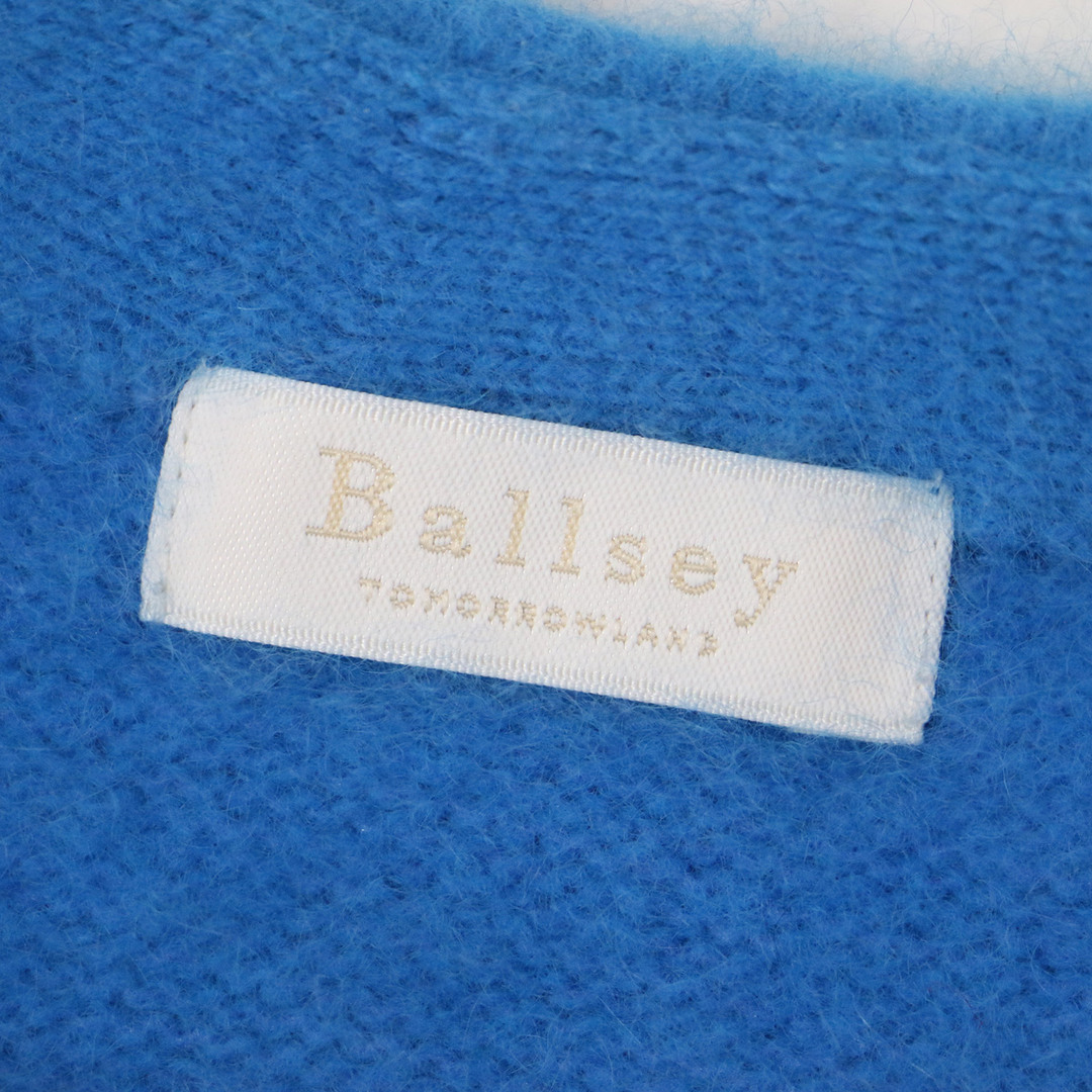 Ballsey(ボールジィ)の美品 Ballsey ボールジー ニット カーディガン サイズ:S(9号) ミドル クルーネック 長袖 ボタン 起毛 ウール ポリエステル 23秋冬 ブルー トップス セーター 羽織り【レディース】【中古】 レディースのトップス(カーディガン)の商品写真