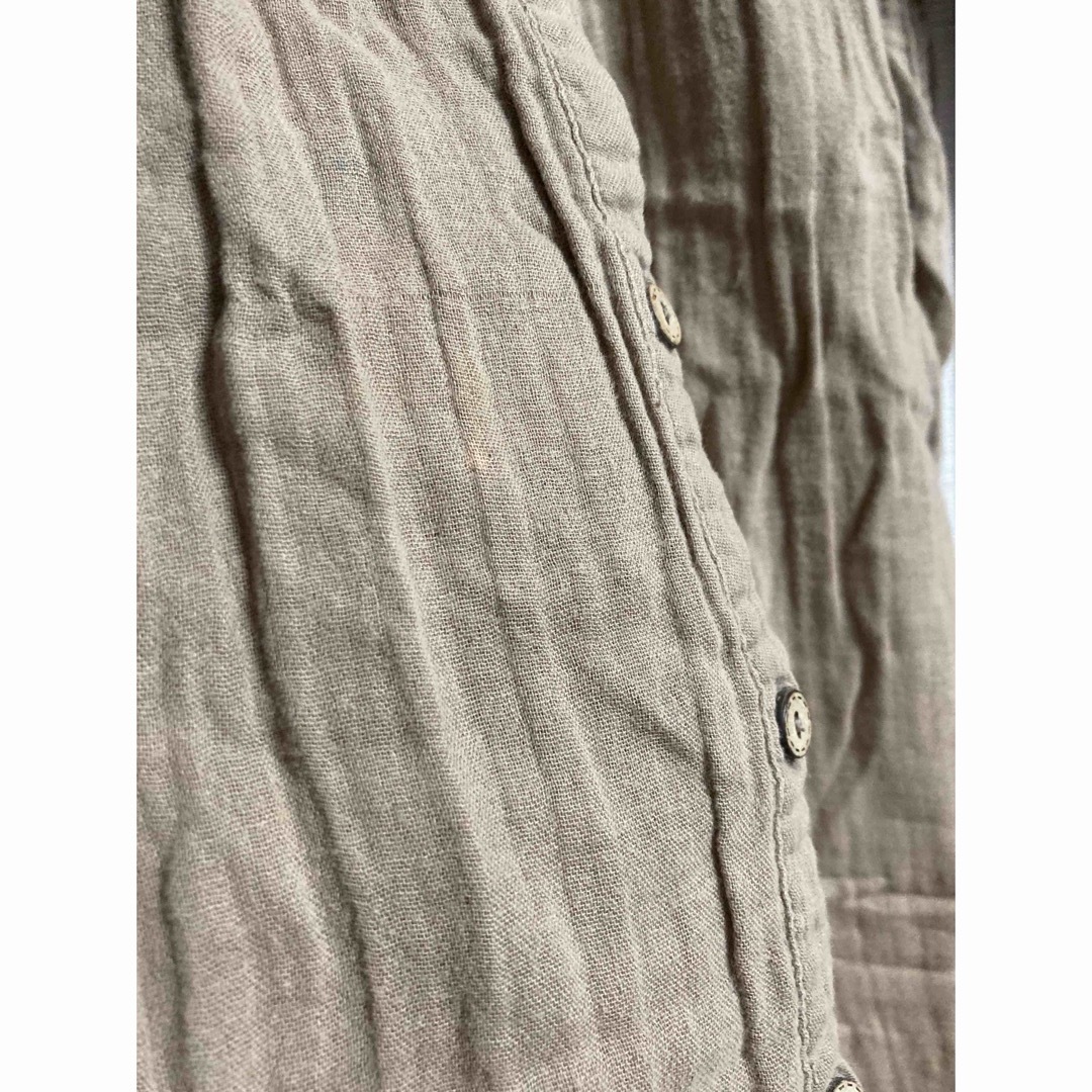 ブラウス　ブラウン　ベージュ　前開き　トップス　レディース　3L 半袖 レディースのトップス(シャツ/ブラウス(半袖/袖なし))の商品写真