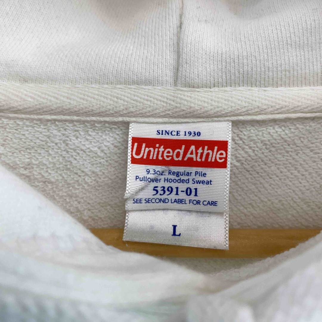 United Athle ユナイテッドアスレ レディース パーカー ホワイト 無地 メンズのトップス(スウェット)の商品写真