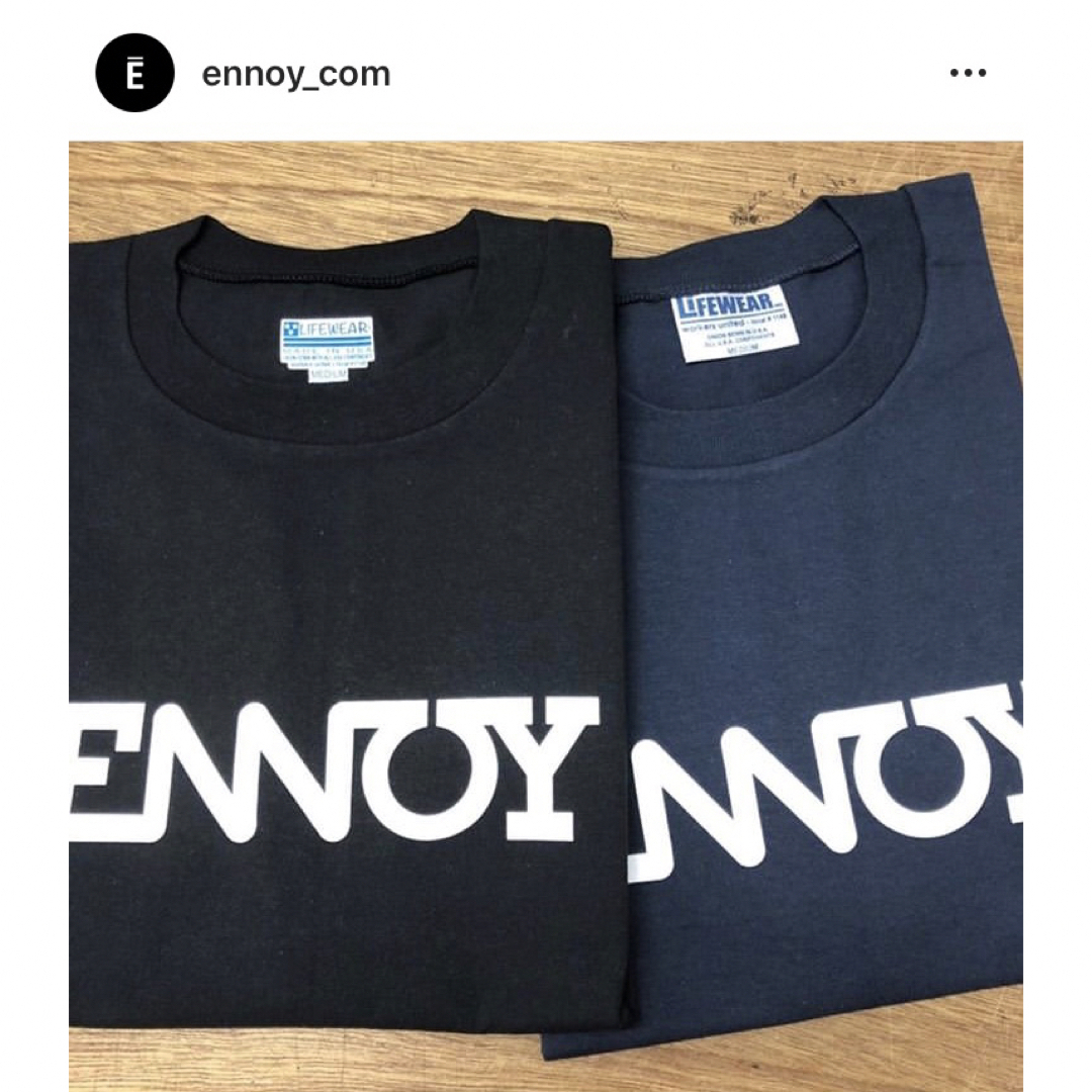 1LDK SELECT(ワンエルディーケーセレクト)の限定ENNOY early archive 2019-2022 BLACK L メンズのトップス(Tシャツ/カットソー(半袖/袖なし))の商品写真