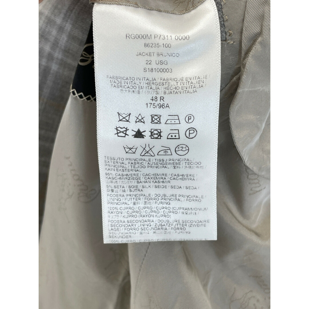 Brioni(ブリオーニ)のブリオーニ 【美品】BRUNICO チェック カシミヤｘシルク テーラード 48R メンズのジャケット/アウター(テーラードジャケット)の商品写真
