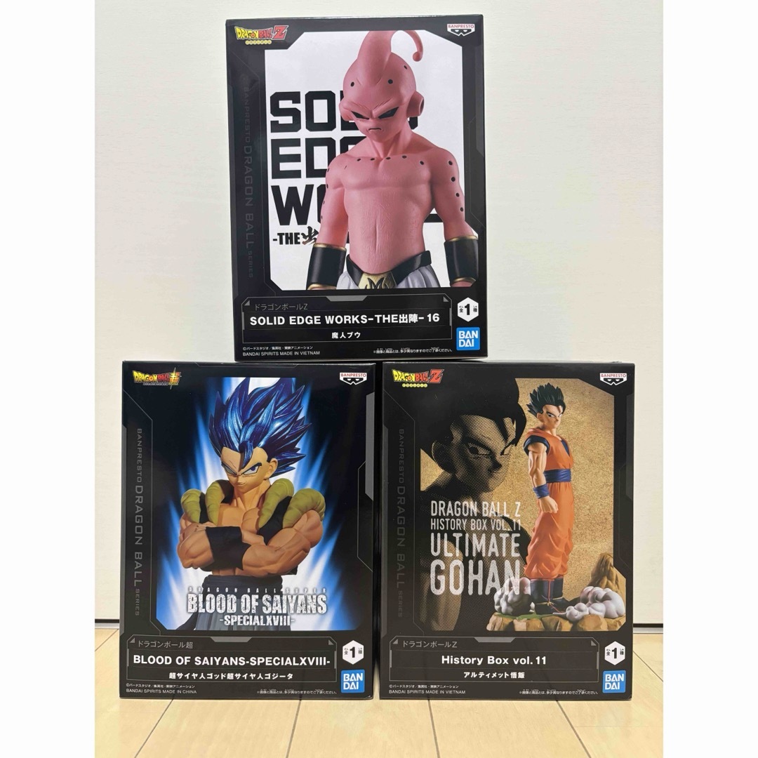 ドラゴンボール(ドラゴンボール)の早い者勝ち　ドラゴンボール　フィギュア　魔人ブウ　ゴジータ　孫悟飯　新品未開封 エンタメ/ホビーのフィギュア(アニメ/ゲーム)の商品写真