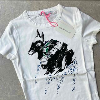 シーバイクロエ(SEE BY CHLOE)の【新品タグ付き】see by Chloe プリントTシャツ(Tシャツ(半袖/袖なし))