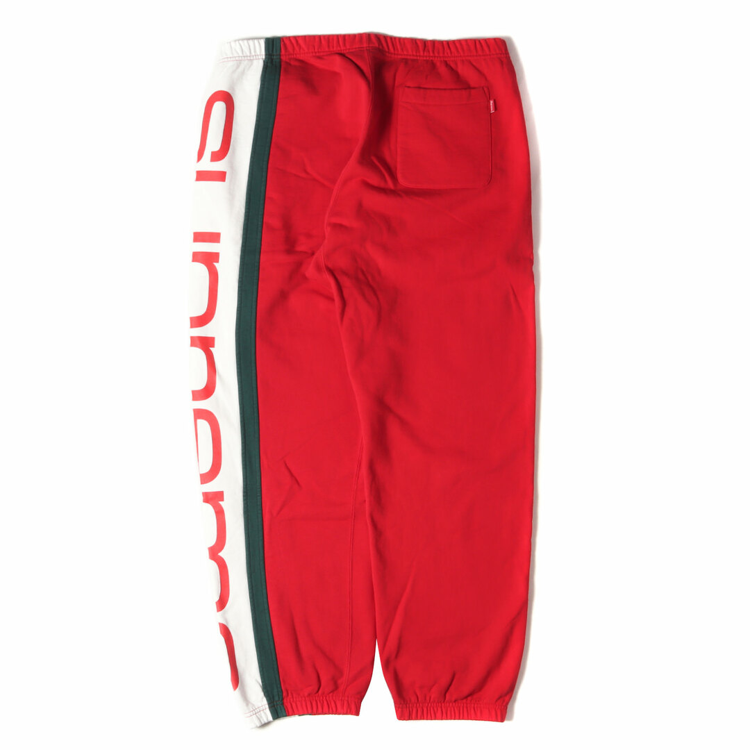 Supreme(シュプリーム)の美品 Supreme シュプリーム パンツ サイズ:L 20AW ビッグロゴ パネル スウェットパンツ Big Logo Paneled Sweatpant レッド ボトムス ズボン【メンズ】【中古】 メンズのパンツ(その他)の商品写真