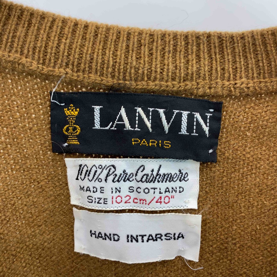 LANVIN(ランバン)のLANVIN ランバン メンズ ニット セーター ベスト ブラウン メンズのトップス(ニット/セーター)の商品写真