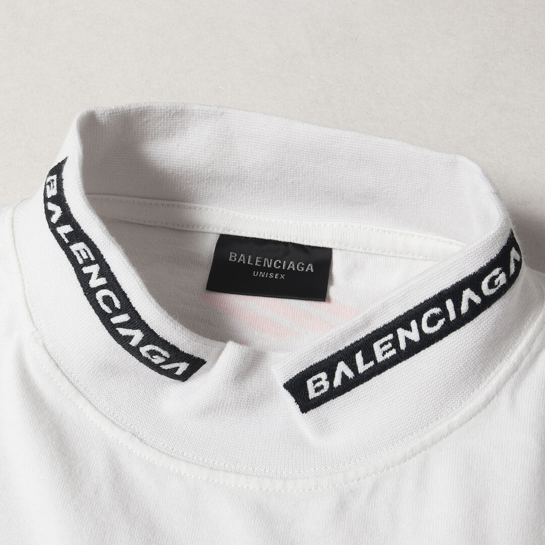 Balenciaga(バレンシアガ)のBALENCIAGA バレンシアガ Tシャツ サイズ:2 23SS 現行モデル ヴィンテージ ジャージー TOP LEAGUE オーバー サイズ ロングスリーブTシャツ トップス 長袖 カットソー モックネック ビッグシルエット ホワイト 白 【メンズ】【中古】 メンズのトップス(Tシャツ/カットソー(七分/長袖))の商品写真