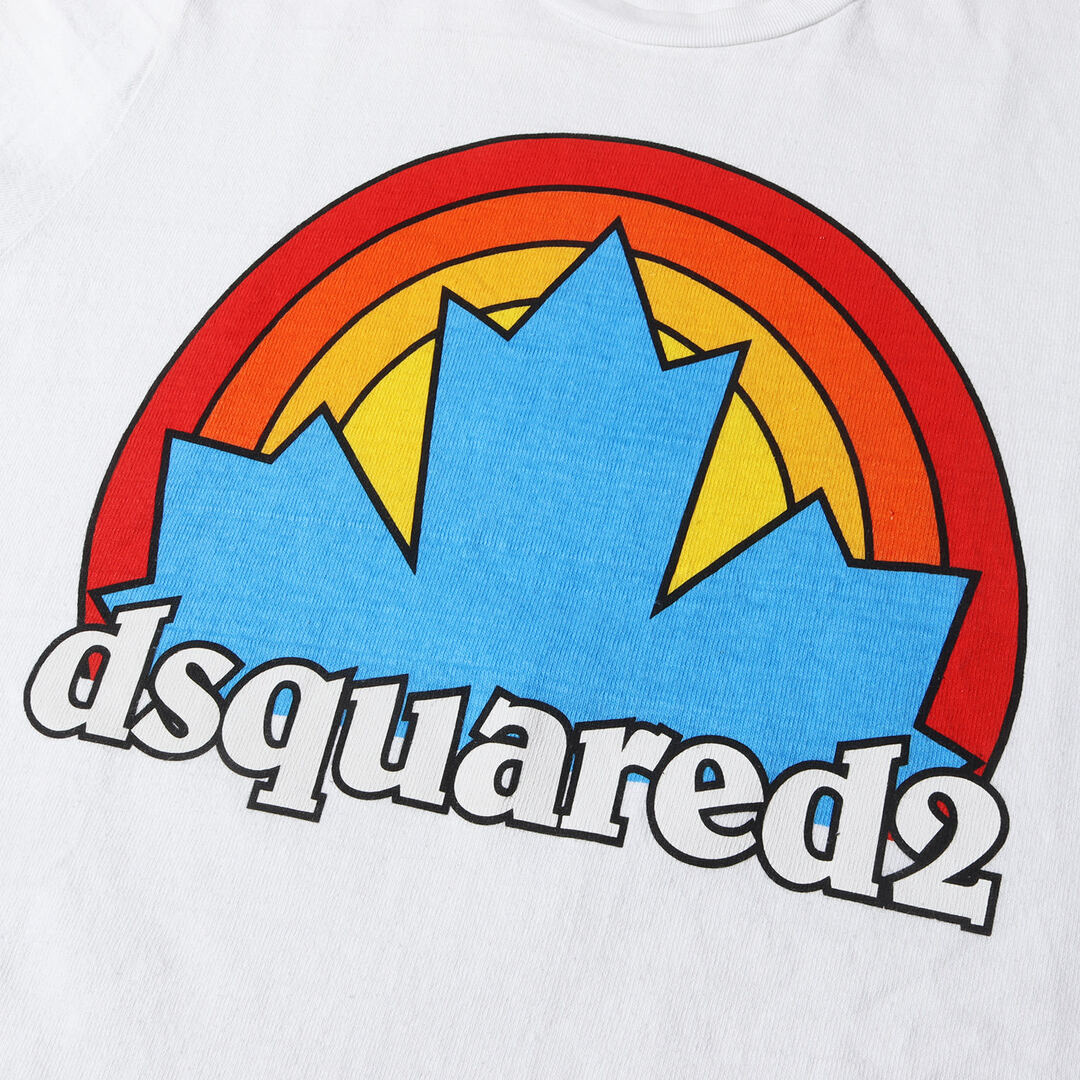 DSQUARED2(ディースクエアード)のDSQUARED2 ディースクエアード Tシャツ サイズ:S 22AW サンセット リーフ ロゴ スラブ ロングスリーブTシャツ S71GD1227 S24380 トップス 長袖 カットソー ロンT ホワイト 白 イタリア製【メンズ】【中古】 メンズのトップス(Tシャツ/カットソー(七分/長袖))の商品写真