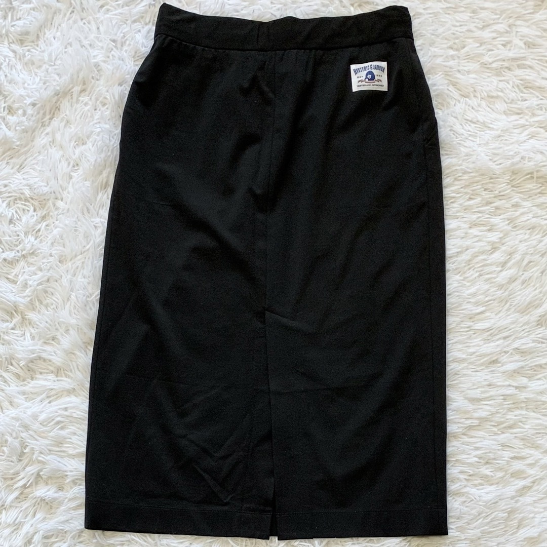 HYSTERIC GLAMOUR(ヒステリックグラマー)の新品 ヒステリックグラマー ナロースカート 黒 Mサイズ ヒスガール 日本製 レディースのスカート(その他)の商品写真