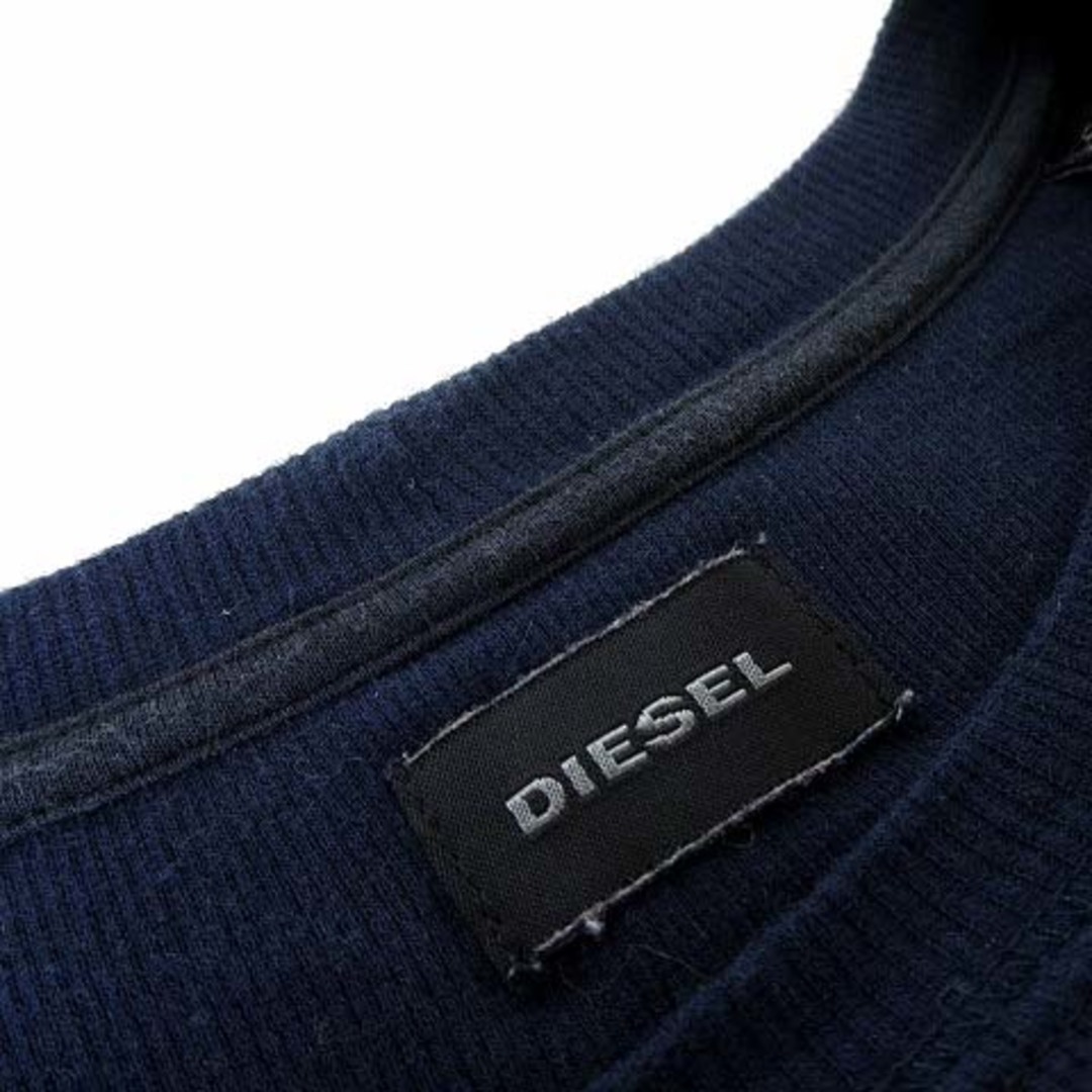 DIESEL(ディーゼル)のディーゼル DIESEL カットソー シャツ 長袖 ロゴプレート S 紺 メンズのトップス(Tシャツ/カットソー(七分/長袖))の商品写真