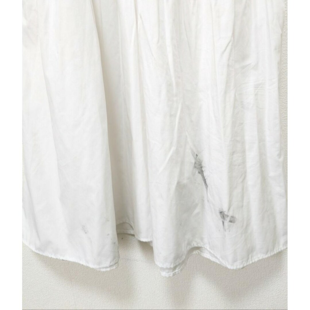 GU(ジーユー)のGU ジーユー ギャザー切り替えシャツワンピース(長袖) ホワイト L レディースのワンピース(ロングワンピース/マキシワンピース)の商品写真