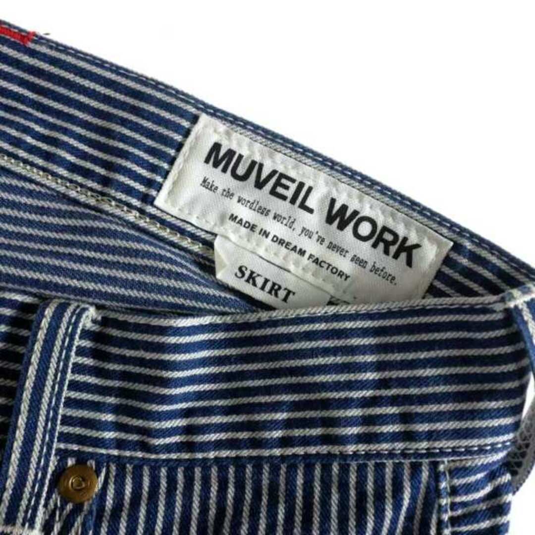 MUVEIL WORK(ミュベールワーク)のミュベールワーク × リー LEE ヒッコリー デニム スカート ひざ丈 レディースのスカート(ひざ丈スカート)の商品写真