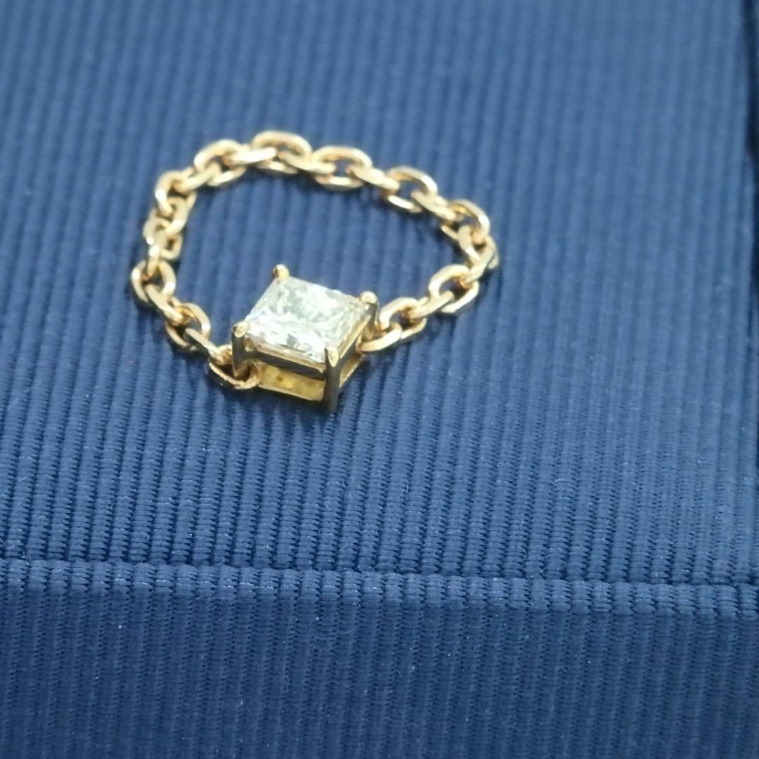 Shinzone(シンゾーン)のCADEAUX　カドー　スクエアカットダイヤモンド　チェーンリング レディースのアクセサリー(リング(指輪))の商品写真