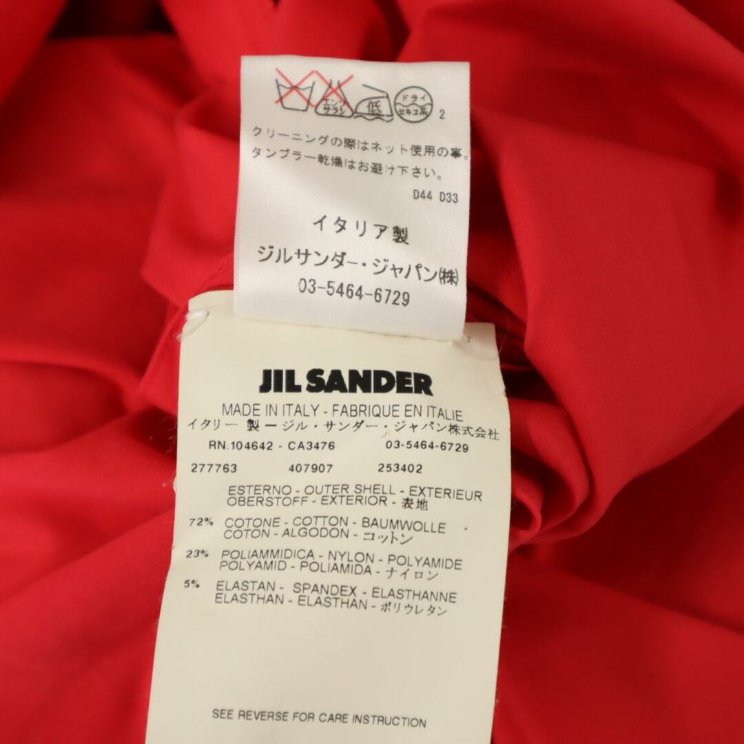 Jil Sander(ジルサンダー)のジルサンダー イギリス製 5分袖 膝丈ワンピース 34 レッド JIL SANDER レディース 古着 【240317】 レディースのワンピース(ひざ丈ワンピース)の商品写真