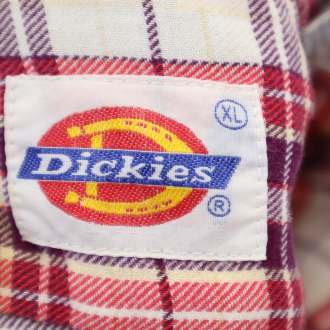 Dickies(ディッキーズ)のディッキーズ 80s ヴィンテージ チェック柄 長袖 ボタンダウンシャツ XL レッド系 Dickies メンズ 古着 【240317】 メンズのトップス(シャツ)の商品写真