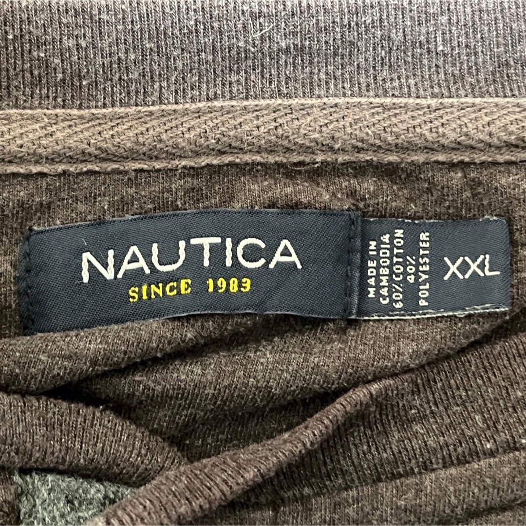 NAUTICA(ノーティカ)の【ノーティカ】ヘンリーネックロンT　ダークブラウン　無地　長袖Tシャツ81 メンズのトップス(Tシャツ/カットソー(七分/長袖))の商品写真