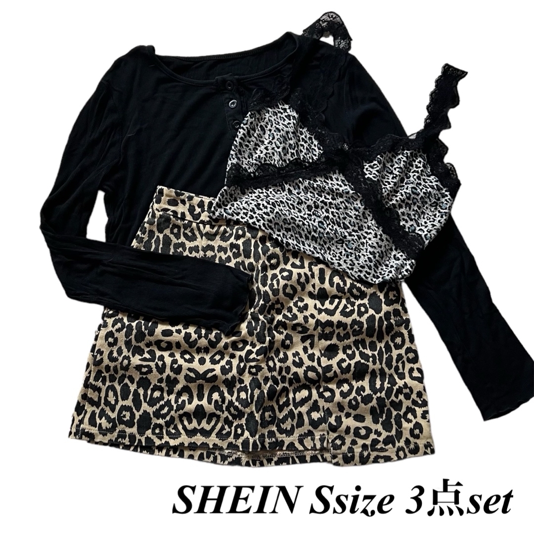 SHEIN(シーイン)の☆最終値下げ☆【SHEIN】シーイン 人気トップススカートset 韓国風 韓ドル レディースのスカート(ミニスカート)の商品写真