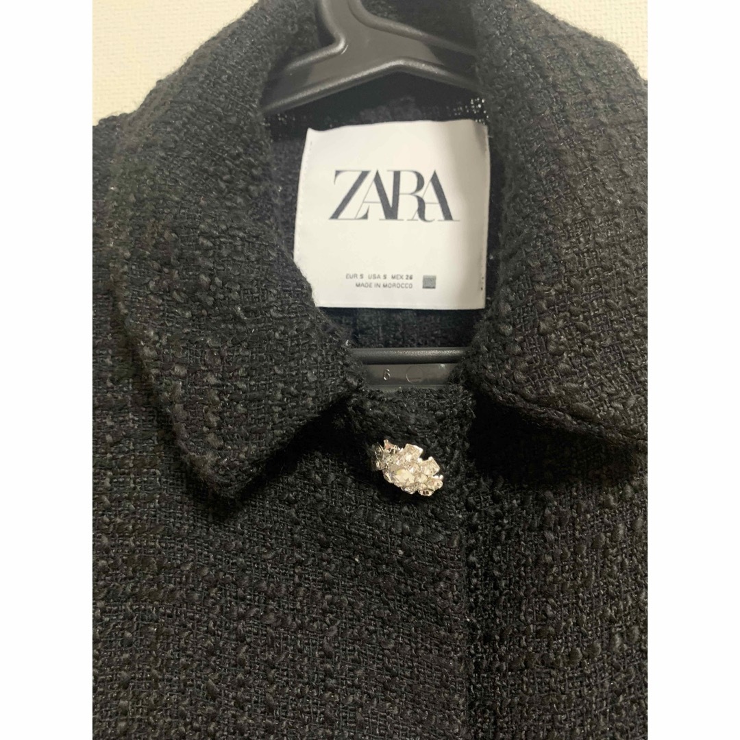 ZARA(ザラ)のZARA ツイードジャケット S レディースのジャケット/アウター(ノーカラージャケット)の商品写真