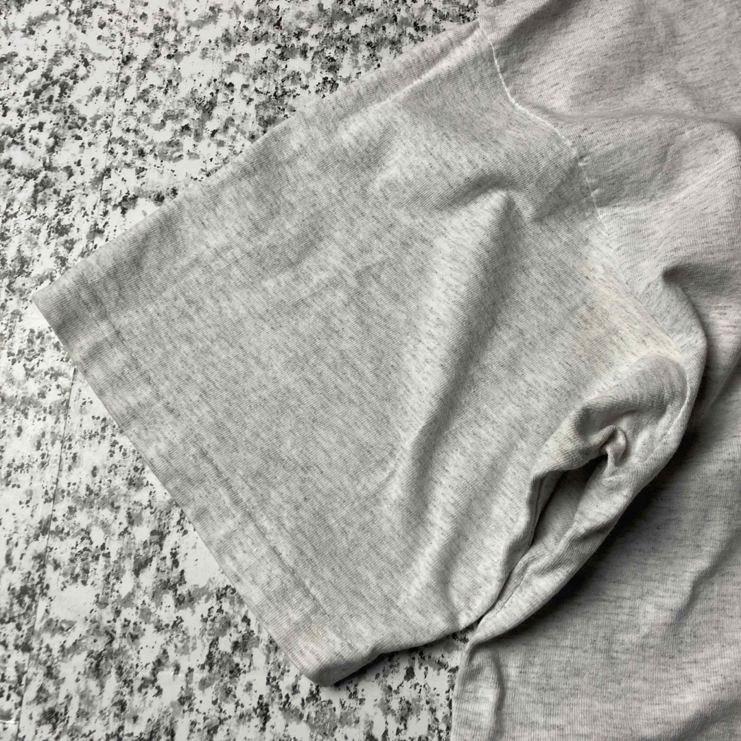 VINTAGE(ヴィンテージ)の【90sUSA製】オーバーサイズ　リブライン　刺繍　霜降りビンテージTシャツ メンズのトップス(Tシャツ/カットソー(半袖/袖なし))の商品写真