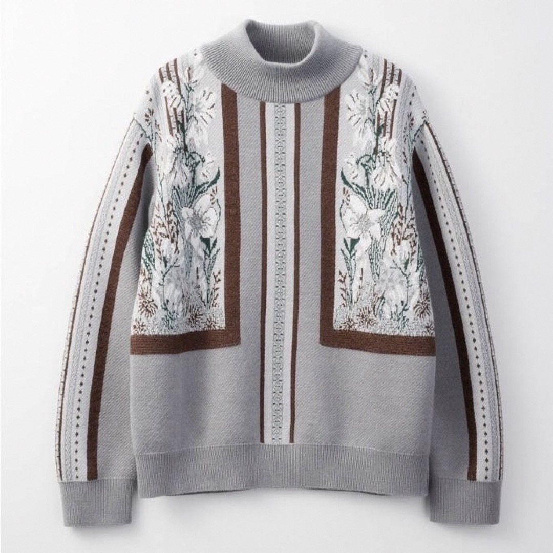 MURRAL(ミューラル)のMURRAL FRAMED FLOWER KNIT SWEATER レディースのトップス(ニット/セーター)の商品写真