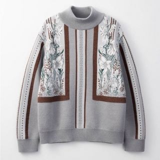 ミューラル(MURRAL)のMURRAL FRAMED FLOWER KNIT SWEATER(ニット/セーター)