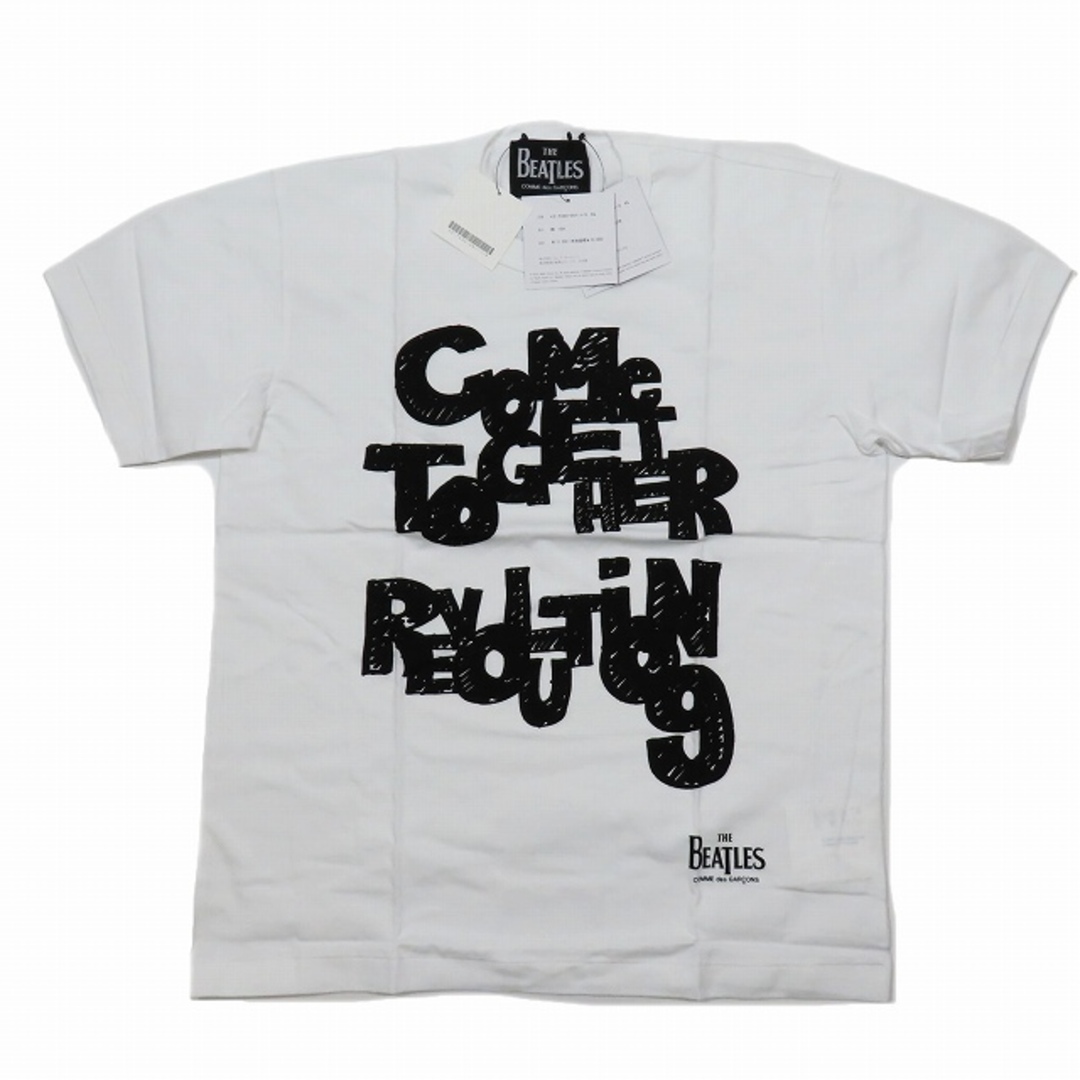 COMME des GARCONS(コムデギャルソン)のコムデギャルソン ビートルズ  ロゴプリント Tシャツ トップス ホワイト メンズのトップス(Tシャツ/カットソー(半袖/袖なし))の商品写真