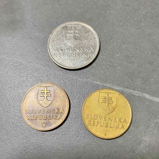 スロバキア　コルナ　通貨　コイン　旧通貨(貨幣)