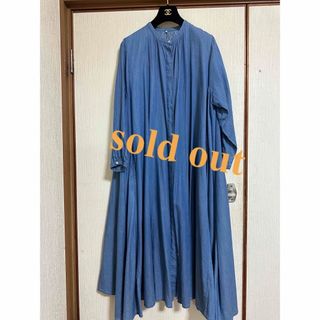 サマンサモスモス(SM2)のsold out❤️オーブデニムワンピース　トップス　ロングシャツ　美品(ロングワンピース/マキシワンピース)