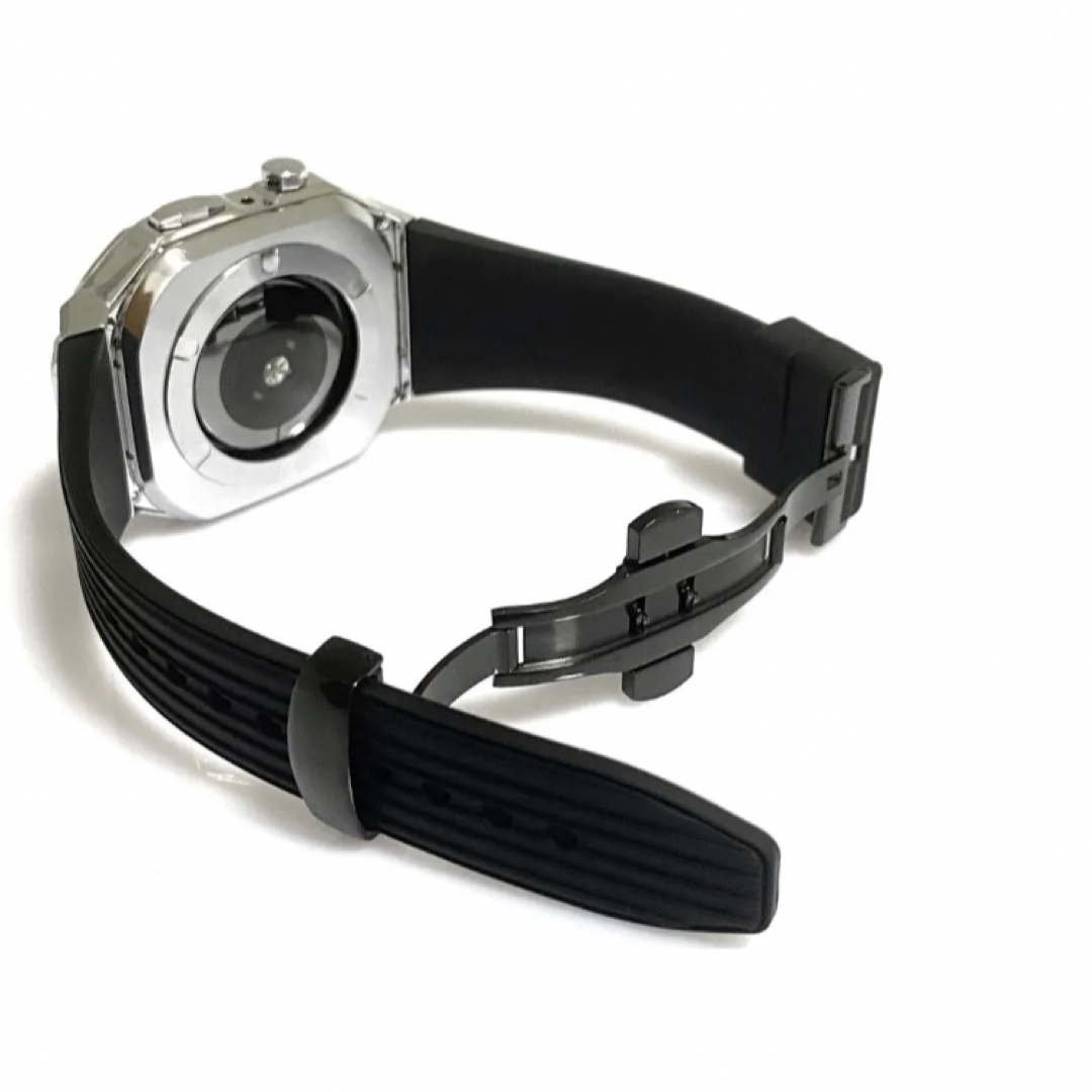 アップルウォッチ　ラバー　バンド　メタル　カスタム　Apple Watch メンズの時計(ラバーベルト)の商品写真