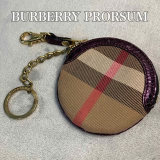 バーバリー(BURBERRY)のBURBERRY PRORSUM コインケース ノバチェック チェーン付 財布(コインケース)