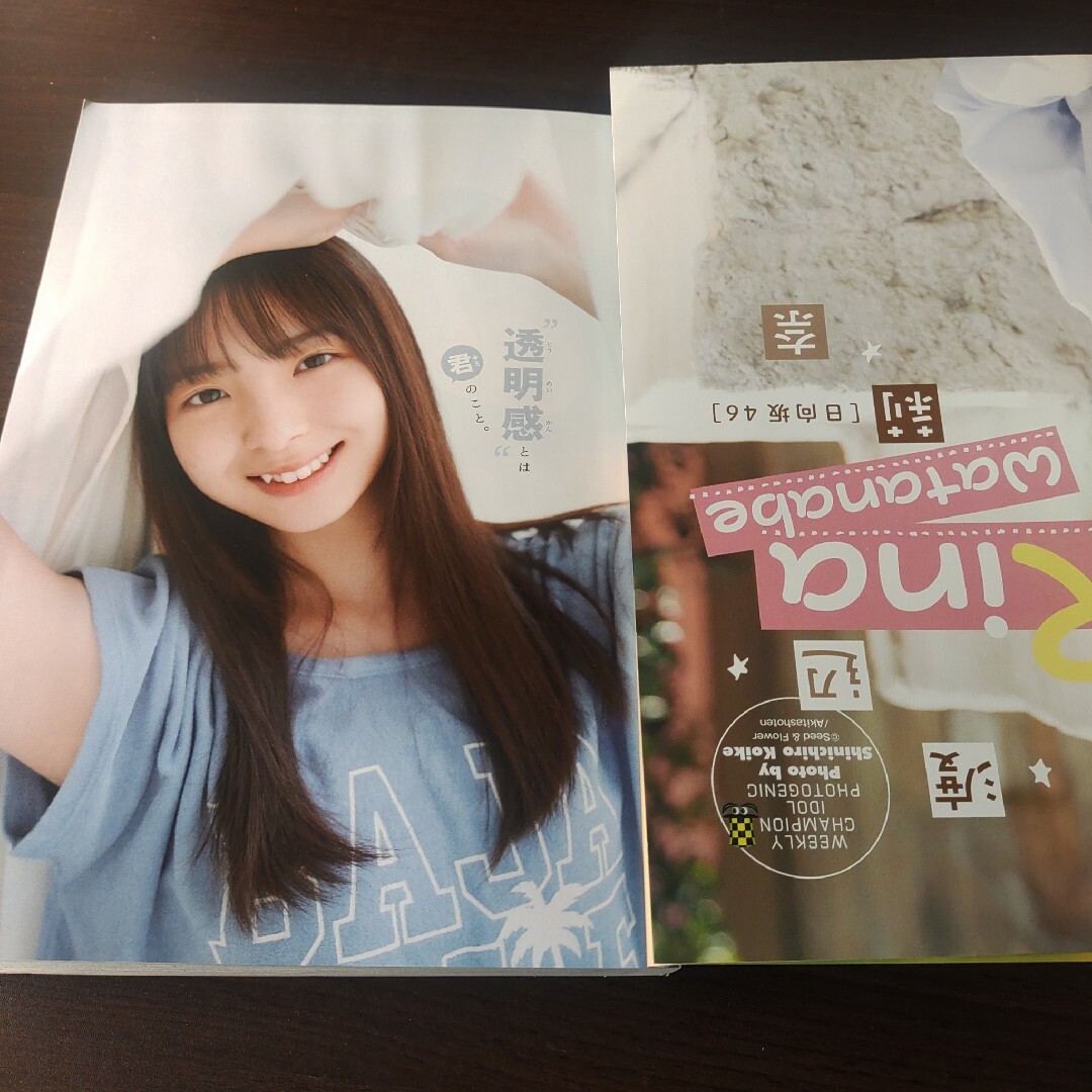 秋田書店(アキタショテン)の日向坂46 渡辺莉奈  ポスター付  週刊少年チャンピオン  46号  応募券無 エンタメ/ホビーの漫画(少年漫画)の商品写真