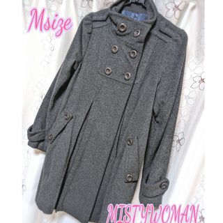 ほぼ新品♦misty woman♦ミドル チェスター コート♦チャコールグレー