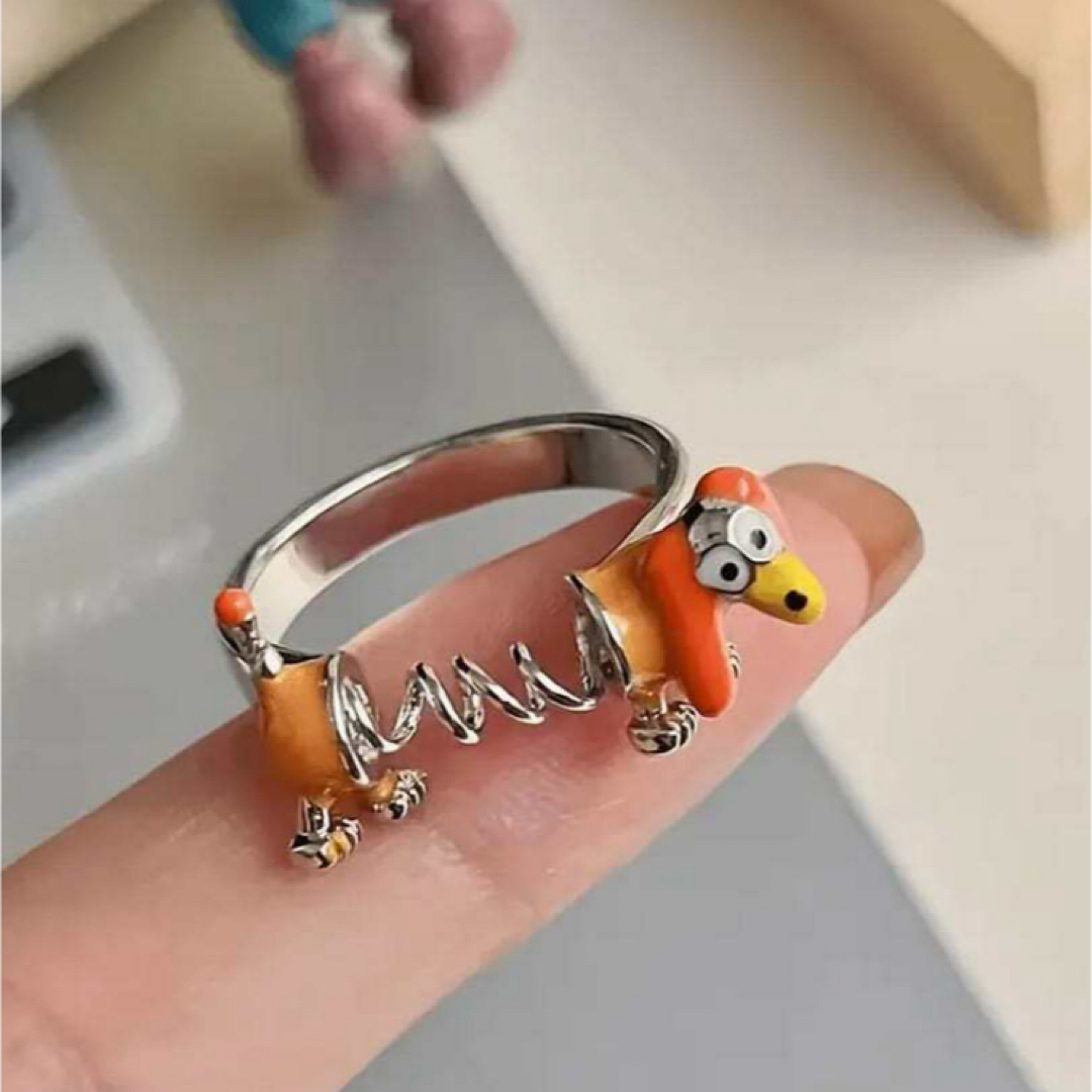 新品 リング 犬 スプリング ドック ジュエリー レディースのアクセサリー(リング(指輪))の商品写真