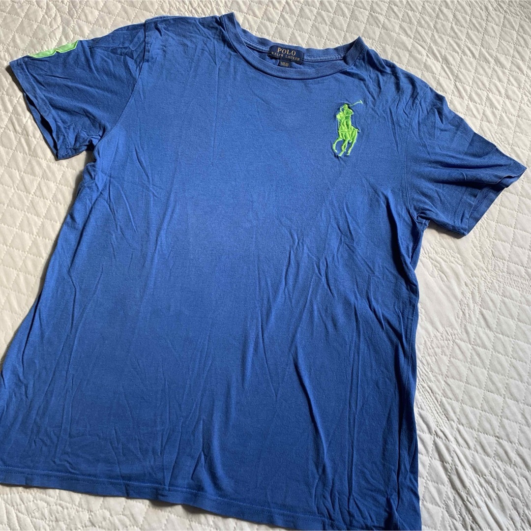 POLO RALPH LAUREN(ポロラルフローレン)の☆POLO ラルフローレン  ビッグポニーＴシャツ青☆サイズL(14~16) キッズ/ベビー/マタニティのキッズ服男の子用(90cm~)(Tシャツ/カットソー)の商品写真