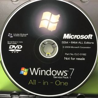 マイクロソフト(Microsoft)のWindows7 全エディションインストールディスク(その他)