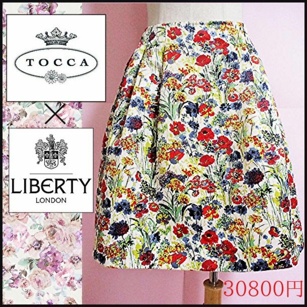 TOCCA(トッカ)の【TOCCA×LIBERTY】リバティコラボスカート　フラワープリント　花柄 レディースのスカート(ひざ丈スカート)の商品写真