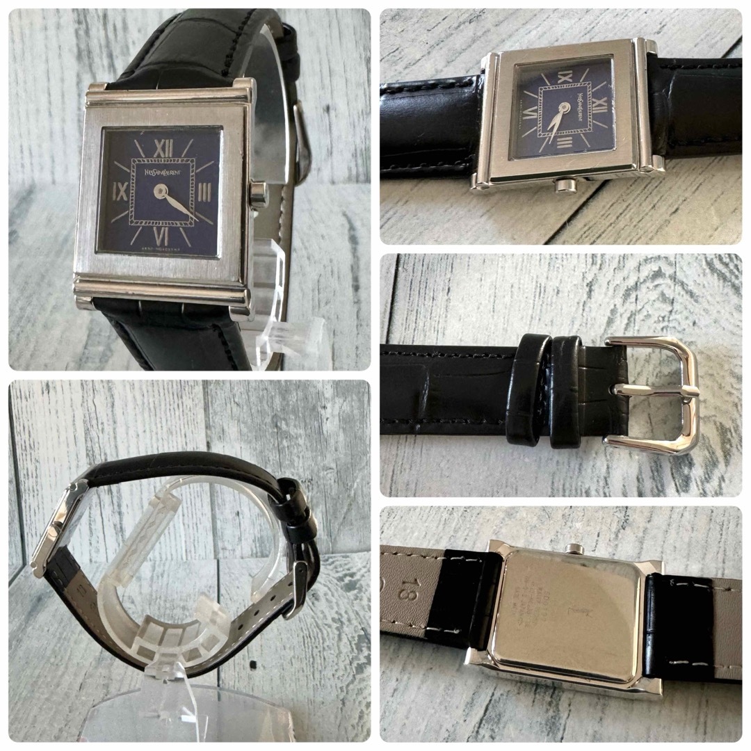 【希少】Yves Saint Laurent 腕時計 シルバー スクエアそがのサンローラン