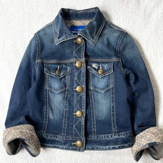 バーバリーブルーレーベル(BURBERRY BLUE LABEL)のバーバリーブルーレーベル デニムジャケット Gジャン ノバチェック 38(Gジャン/デニムジャケット)