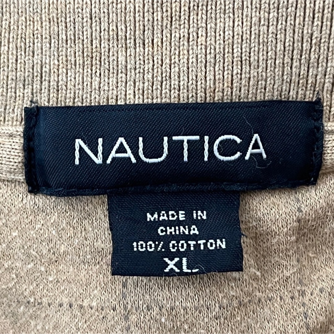 NAUTICA(ノーティカ)の【ノーティカ】長袖ポロシャツ　ベージュ　チェック　襟付きシャツ　XL　81 メンズのトップス(ポロシャツ)の商品写真