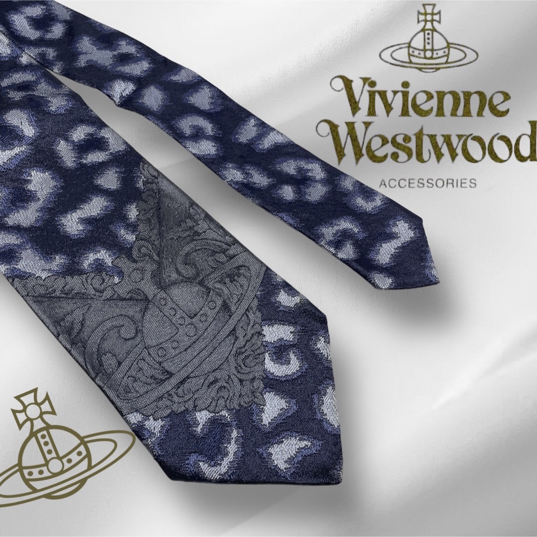 Vivienne Westwood(ヴィヴィアンウエストウッド)のvivienne westwood ヴィヴィアン ネクタイ シルク オーブ 総柄 メンズのファッション小物(ネクタイ)の商品写真