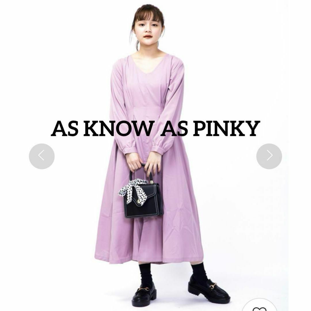 AS KNOW AS PINKY(アズノゥアズピンキー)の中古　AS KNOW AS PINKY ワンピース　フリーサイズ レディースのワンピース(ロングワンピース/マキシワンピース)の商品写真