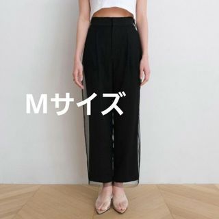 searoomlynn Tulle Layeredストレートパンツ ブラック M