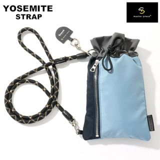 マスターピース(master-piece)のYOSEMITE STRAP® × mspc モバイルストラップ 巾着 SAX(ネックストラップ)