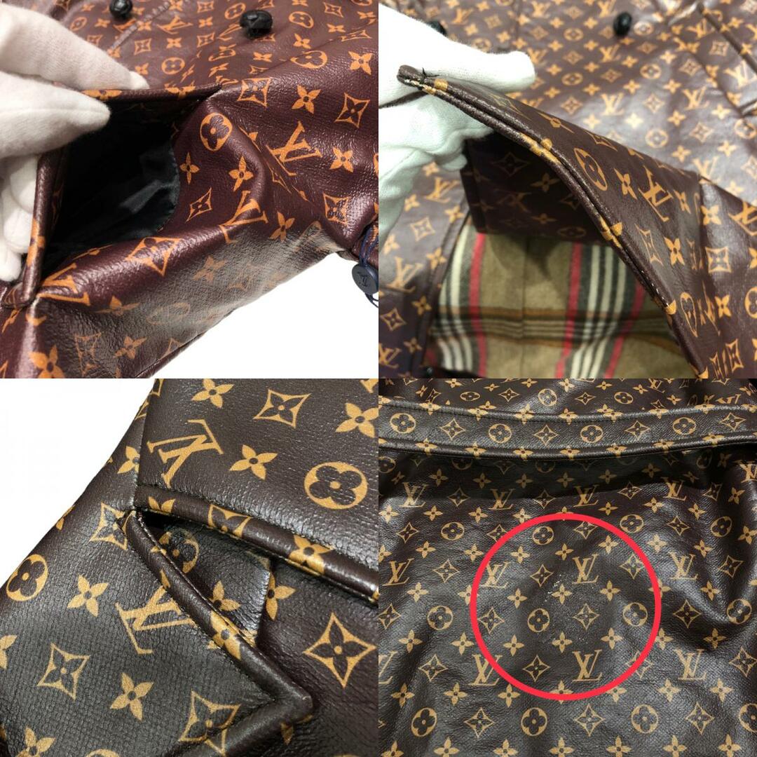 LOUIS VUITTON(ルイヴィトン)の　ルイ・ヴィトン LOUIS VUITTON モノグラム総柄トレンチコート 20AW ブラウン シルク・PVC・ウール  レディース トレンチコート レディースのジャケット/アウター(トレンチコート)の商品写真