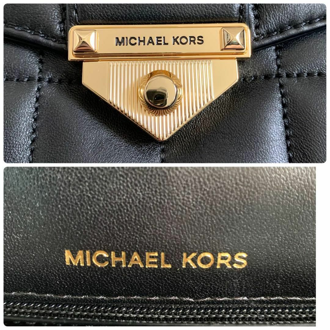 Michael Kors(マイケルコース)の未使用級✨マイケルコース ショルダーバッグ キルティング チェーン ブラック レディースのバッグ(ショルダーバッグ)の商品写真