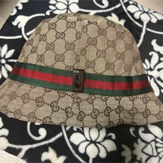 Gucci - 【箱付き美品】GUCCI Leather-trimmed バケットハットの通販 Gucci - 【箱付き美品】GUCCI Leather-trimmed バケットハットの通販