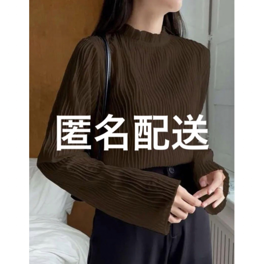 SHEIN(シーイン)の匿名配送★SHEIN Dazy シーイン レディース トップス コーヒーブラウン レディースのトップス(シャツ/ブラウス(長袖/七分))の商品写真